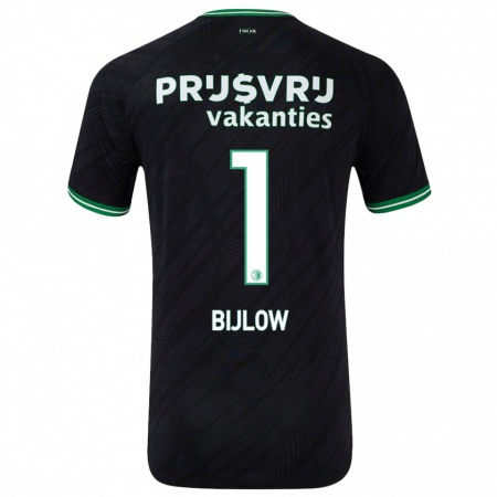 Kandiny Niño Camiseta Justin Bijlow #1 Negro Verde 2ª Equipación 2024/25 La Camisa Chile