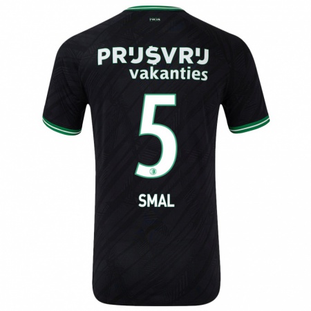 Kandiny Niño Camiseta Gijs Smal #5 Negro Verde 2ª Equipación 2024/25 La Camisa Chile