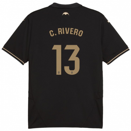 Kandiny Niño Camiseta Cristian Rivero #13 Negro 2ª Equipación 2024/25 La Camisa Chile