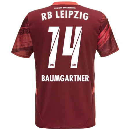 Kandiny Niño Camiseta Christoph Baumgartner #14 Borgoña 2ª Equipación 2024/25 La Camisa Chile