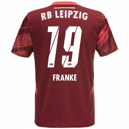 Kandiny Niño Camiseta Lenny Franke #19 Borgoña 2ª Equipación 2024/25 La Camisa Chile