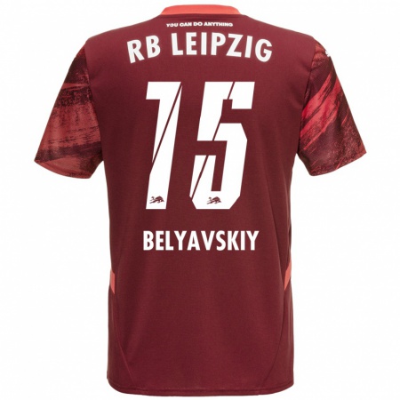 Kandiny Niño Camiseta David Belyavskiy #15 Borgoña 2ª Equipación 2024/25 La Camisa Chile