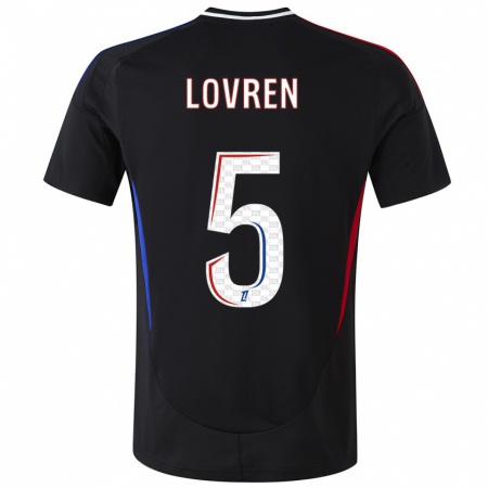 Kandiny Niño Camiseta Dejan Lovren #5 Negro 2ª Equipación 2024/25 La Camisa Chile