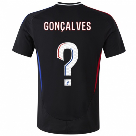 Kandiny Niño Camiseta Tiago Gonçalves #0 Negro 2ª Equipación 2024/25 La Camisa Chile