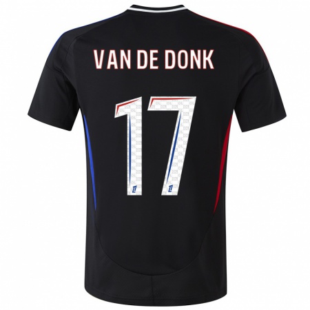 Kandiny Niño Camiseta Daniëlle Van De Donk #17 Negro 2ª Equipación 2024/25 La Camisa Chile