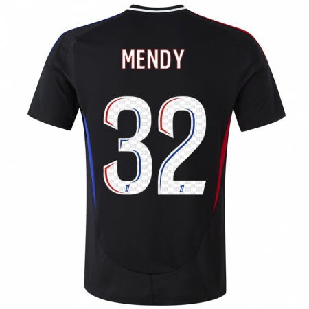 Kandiny Niño Camiseta Maeline Mendy #32 Negro 2ª Equipación 2024/25 La Camisa Chile