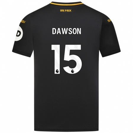 Kandiny Niño Camiseta Craig Dawson #15 Negro 2ª Equipación 2024/25 La Camisa Chile