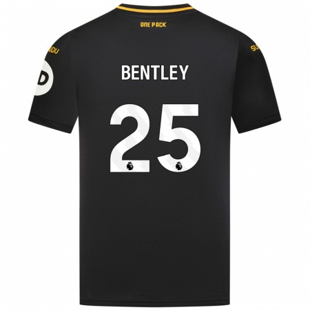 Kandiny Niño Camiseta Daniel Bentley #25 Negro 2ª Equipación 2024/25 La Camisa Chile