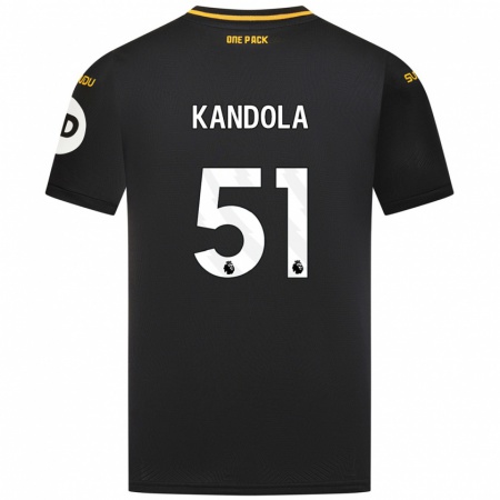 Kandiny Niño Camiseta Kam Kandola #51 Negro 2ª Equipación 2024/25 La Camisa Chile