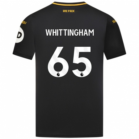 Kandiny Niño Camiseta Matthew Whittingham #65 Negro 2ª Equipación 2024/25 La Camisa Chile