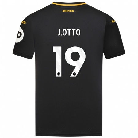 Kandiny Niño Camiseta Jonny Otto #19 Negro 2ª Equipación 2024/25 La Camisa Chile