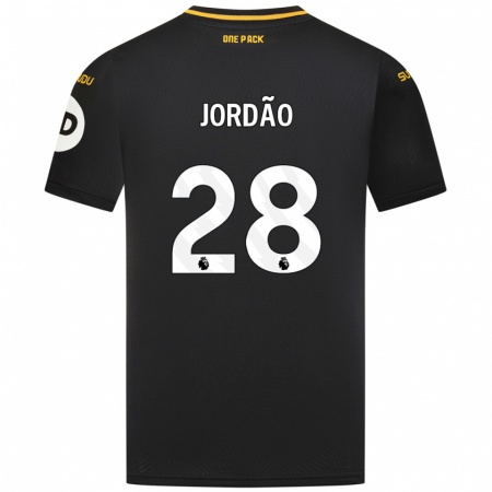 Kandiny Niño Camiseta Bruno Jordão #28 Negro 2ª Equipación 2024/25 La Camisa Chile