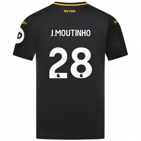 Kandiny Niño Camiseta Joao Moutinho #28 Negro 2ª Equipación 2024/25 La Camisa Chile