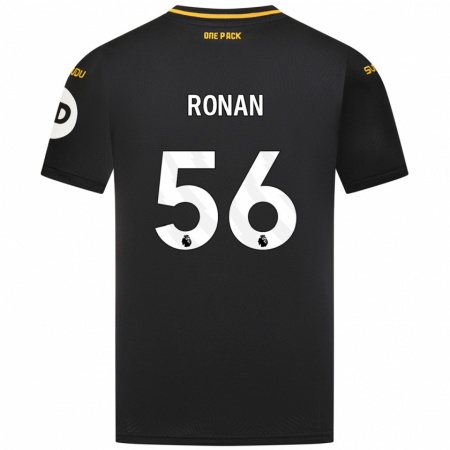 Kandiny Niño Camiseta Connor Ronan #56 Negro 2ª Equipación 2024/25 La Camisa Chile