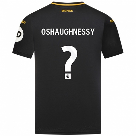 Kandiny Niño Camiseta Joe Oshaughnessy #0 Negro 2ª Equipación 2024/25 La Camisa Chile