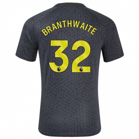 Kandiny Niño Camiseta Jarrad Branthwaite #32 Negro Amarillo 2ª Equipación 2024/25 La Camisa Chile