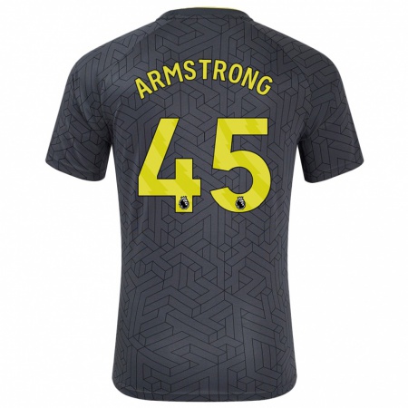 Kandiny Niño Camiseta Harrison Armstrong #45 Negro Amarillo 2ª Equipación 2024/25 La Camisa Chile