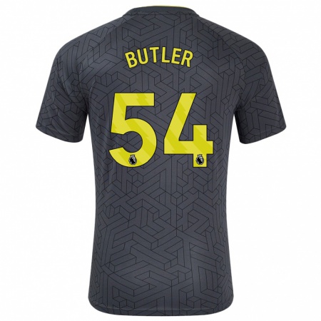 Kandiny Niño Camiseta Jack Butler #54 Negro Amarillo 2ª Equipación 2024/25 La Camisa Chile