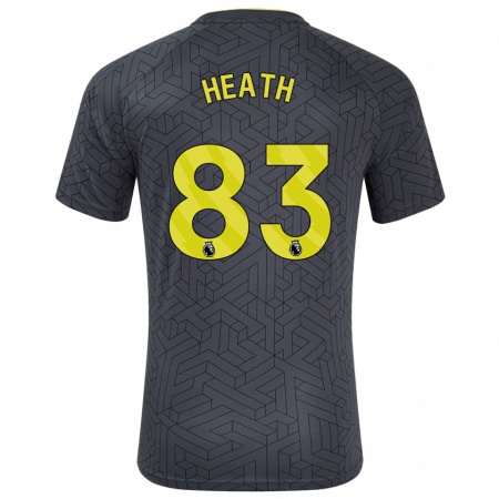 Kandiny Niño Camiseta Isaac Heath #83 Negro Amarillo 2ª Equipación 2024/25 La Camisa Chile