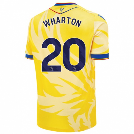 Kandiny Niño Camiseta Adam Wharton #20 Amarillo 2ª Equipación 2024/25 La Camisa Chile