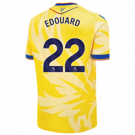 Kandiny Niño Camiseta Odsonne Edouard #22 Amarillo 2ª Equipación 2024/25 La Camisa Chile