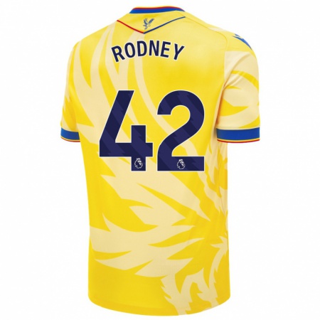 Kandiny Niño Camiseta Kaden Rodney #42 Amarillo 2ª Equipación 2024/25 La Camisa Chile