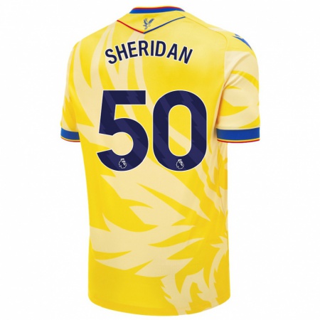 Kandiny Niño Camiseta Joe Sheridan #50 Amarillo 2ª Equipación 2024/25 La Camisa Chile