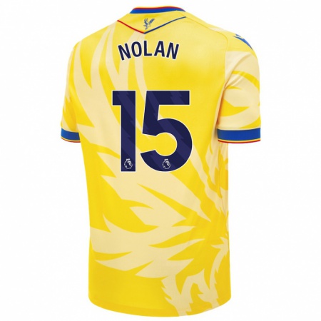 Kandiny Niño Camiseta Hayley Nolan #15 Amarillo 2ª Equipación 2024/25 La Camisa Chile