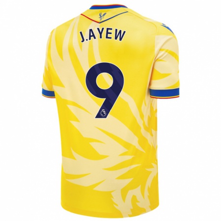 Kandiny Niño Camiseta Jordan Ayew #9 Amarillo 2ª Equipación 2024/25 La Camisa Chile