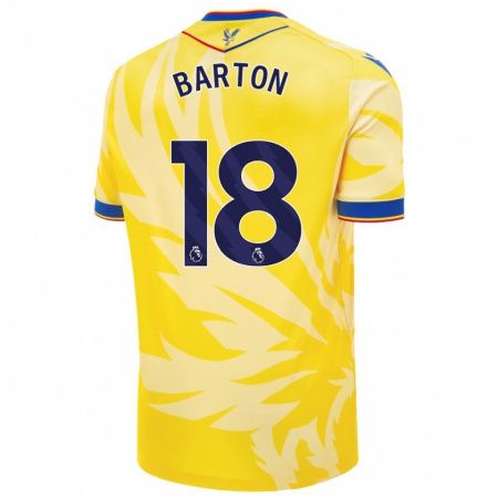 Kandiny Niño Camiseta Kirsty Barton #18 Amarillo 2ª Equipación 2024/25 La Camisa Chile