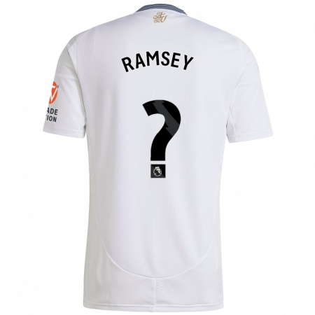 Kandiny Niño Camiseta Cole Ramsey #0 Blanco 2ª Equipación 2024/25 La Camisa Chile