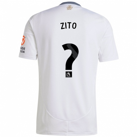 Kandiny Niño Camiseta Patrick Zito #0 Blanco 2ª Equipación 2024/25 La Camisa Chile