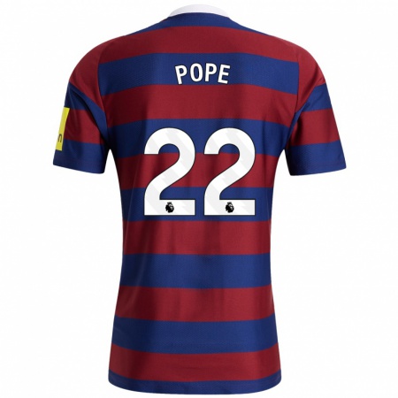 Kandiny Niño Camiseta Nick Pope #22 Burdeos Azul Marino 2ª Equipación 2024/25 La Camisa Chile