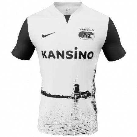 Kandiny Niño Camiseta Quenten Attigah #0 Blanco Negro 2ª Equipación 2024/25 La Camisa Chile