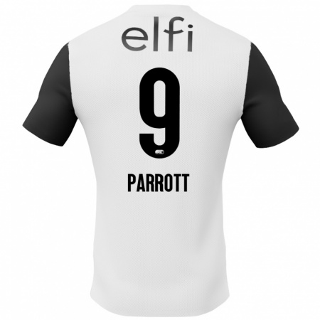 Kandiny Niño Camiseta Troy Parrott #9 Blanco Negro 2ª Equipación 2024/25 La Camisa Chile