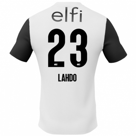 Kandiny Niño Camiseta Mayckel Lahdo #23 Blanco Negro 2ª Equipación 2024/25 La Camisa Chile