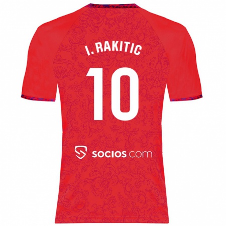 Kandiny Niño Camiseta Ivan Rakitic #10 Rojo 2ª Equipación 2024/25 La Camisa Chile