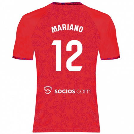 Kandiny Niño Camiseta Mariano Díaz #12 Rojo 2ª Equipación 2024/25 La Camisa Chile