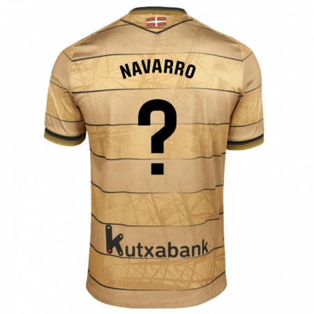 Kandiny Niño Camiseta Robert Navarro #0 Marrón 2ª Equipación 2024/25 La Camisa Chile