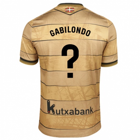 Kandiny Niño Camiseta Iker Gabilondo #0 Marrón 2ª Equipación 2024/25 La Camisa Chile