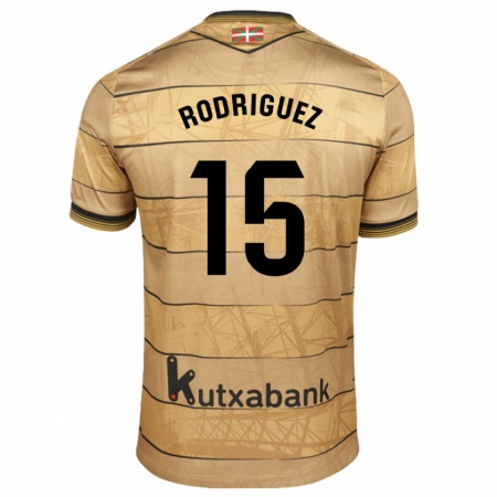 Kandiny Niño Camiseta Peru Rodríguez #15 Marrón 2ª Equipación 2024/25 La Camisa Chile