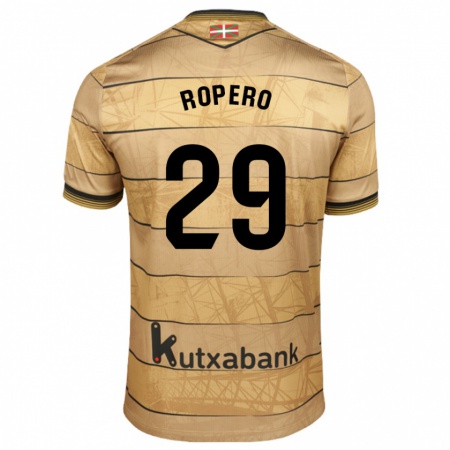 Kandiny Niño Camiseta Iker Ropero #29 Marrón 2ª Equipación 2024/25 La Camisa Chile