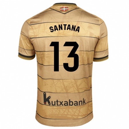 Kandiny Niño Camiseta Olatz Santana #13 Marrón 2ª Equipación 2024/25 La Camisa Chile