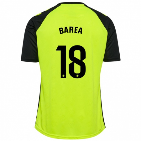 Kandiny Niño Camiseta Ismael Barea #18 Amarillo Fluorescente Negro 2ª Equipación 2024/25 La Camisa Chile