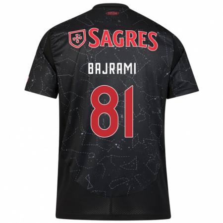 Kandiny Niño Camiseta Adrian Bajrami #81 Negro Rojo 2ª Equipación 2024/25 La Camisa Chile