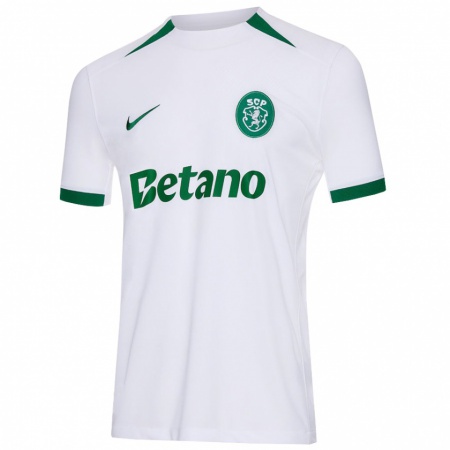 Kandiny Niño Camiseta João Muniz #43 Blanco Verde 2ª Equipación 2024/25 La Camisa Chile