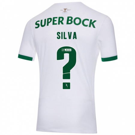 Kandiny Niño Camiseta Francisco Silva #0 Blanco Verde 2ª Equipación 2024/25 La Camisa Chile