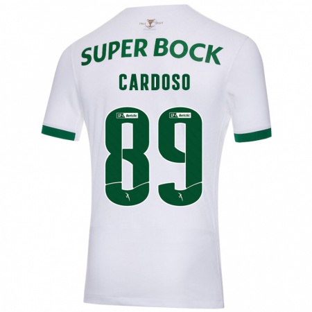 Kandiny Niño Camiseta Nilton Cardoso #89 Blanco Verde 2ª Equipación 2024/25 La Camisa Chile