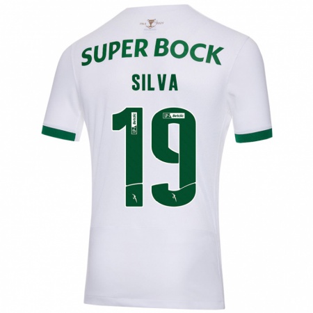 Kandiny Niño Camiseta Diana Silva #19 Blanco Verde 2ª Equipación 2024/25 La Camisa Chile