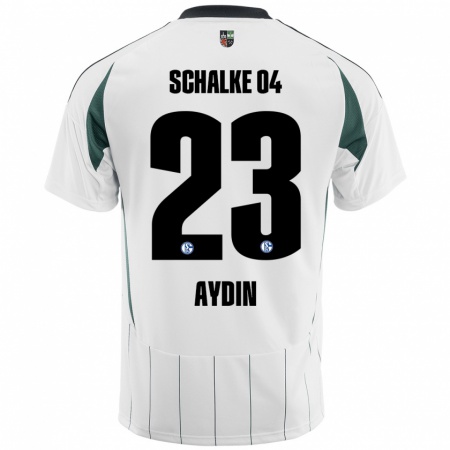 Kandiny Niño Camiseta Mehmet Aydın #23 Blanco Verde 2ª Equipación 2024/25 La Camisa Chile